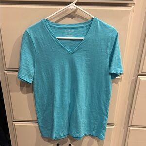 Talbots Blue Short Sleeve V-Neck Tee